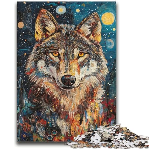 Puzzle für Jugendliche 1000 Teile Wolf Art Lernspiele Lernspiel für Geburtstag, Weihnachten für und ab 14 Jahren 50X75CM von ZKYUBEK