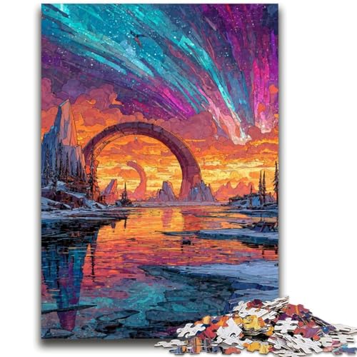 Puzzle für Teenager, 1000 Puzzles, Arktische Landschaft, anspruchsvolles Spiel, Geschenke ganze Familie, 50x75cm von ZKYUBEK