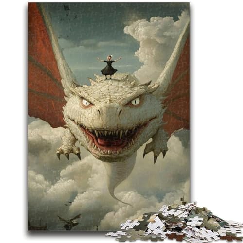 Puzzle für Teenager, 1000 Puzzles, Fantasy-Drache, anspruchsvolles Spiel, Geschenke ganze Familie, 26x38cm von ZKYUBEK