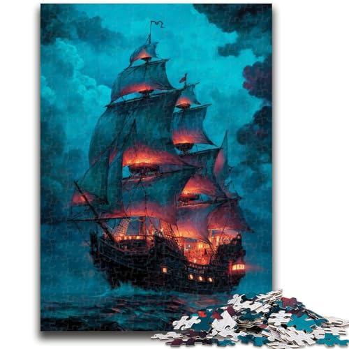 Puzzle für Teenager, 1000 Puzzles, Piratenschiff, anspruchsvolles Spiel, Geschenke ganze Familie, 50x75cm Puzzle für Teenager, 1000 Puzzles, Piratenschiff, anspruchsvolles Spiel, Geschenke ganze Familie, 50x75cm von ZKYUBEK