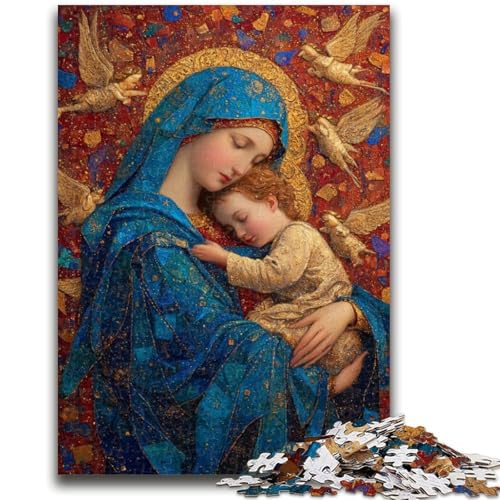 Puzzle für Teenager, 1000 Puzzles, Porträt von Maria, der Mutter, Lernspiele, Heimdekoration, ganze Familie, 26x38cm von ZKYUBEK