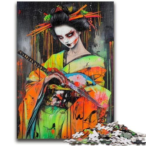 Puzzle für Teenager, 1000 Puzzles, japanische Geisha, Lernspiele, Heimdekoration, Künstlersammlung, bildende Kunst, 26x38cm Puzzle für Teenager, 1000 Puzzles, japanische Geisha, Lernspiele, Heimdekoration, Künstlersammlung, bildende Kunst, 26x38cm von ZKYUBEK