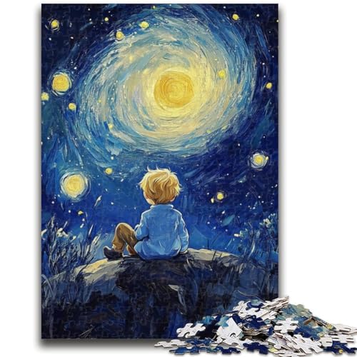 Puzzle für Teenager, 1000 Teile, „Der kleine Prinz des Nachthimmels“, Analyse und Logik mit vollständig ineinandergreifenden, zufällig geformten Teilen, für Kinder ab 14 Jahren, 26x38cm von ZKYUBEK