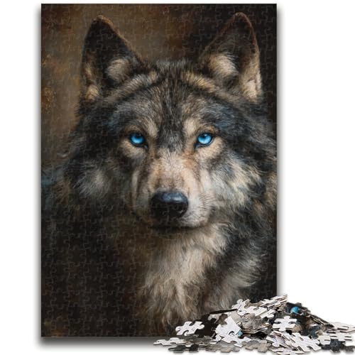 Puzzle für Teenager, 1000 Teile, Blauäugiger Wolf, Spielzeug, Lernspiele, Stressabbau, tolle Geschenke und Spielzeuge, 50x75cm Puzzle für Teenager, 1000 Teile, Blauäugiger Wolf, Spielzeug, Lernspiele, Stressabbau, tolle Geschenke und Spielzeuge, 50x75cm von ZKYUBEK
