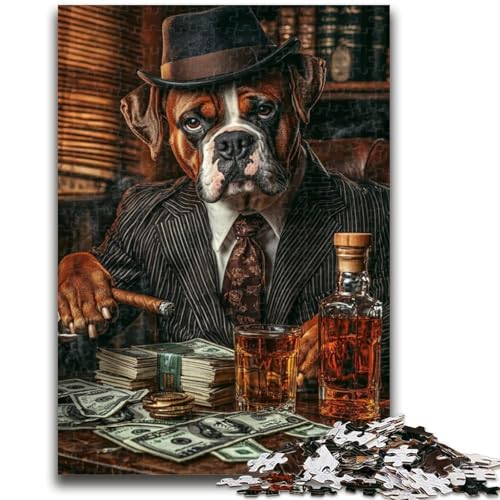 Puzzle für Teenager, 1000 Teile, Boxerhund beim Trinken, Quizspiel, Wanddekoration, einzigartige Geburtstags, 26x38cm Puzzle für Teenager, 1000 Teile, Boxerhund beim Trinken, Quizspiel, Wanddekoration, einzigartige Geburtstags, 26x38cm von ZKYUBEK