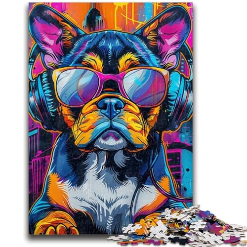 Puzzle für Teenager, 1000 Teile, Boxerwelpe mit Kopfhörern, Dekomprimierendes intellektuelles Lernspielzeug, Geburtstagsgeschenk, Geschenke, 50x75cm Puzzle für Teenager, 1000 Teile, Boxerwelpe mit Kopfhörern, Dekomprimierendes intellektuelles Lernspielzeug, Geburtstagsgeschenk, Geschenke, 50x75cm von ZKYUBEK