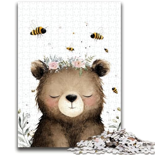 Puzzle für Teenager, 1000 Teile, Braunbären und Bienen, Dekomprimierendes intellektuelles Lernspielzeug, Geburtstagsgeschenk, Geschenke, 26x38cm Puzzle für Teenager, 1000 Teile, Braunbären und Bienen, Dekomprimierendes intellektuelles Lernspielzeug, Geburtstagsgeschenk, Geschenke, 26x38cm von ZKYUBEK
