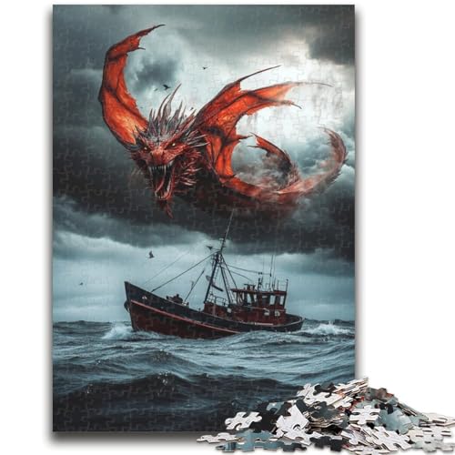 Puzzle für Teenager, 1000 Teile, Fantasy-Drache, Spielzeug, Lernspiele, Stressabbau, tolle Geschenke und Spielzeuge, 26x38cm von ZKYUBEK
