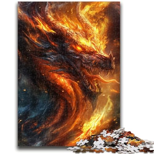 Puzzle für Teenager, 1000 Teile, Fantasy Flying Dragon, Spielzeug, Lernspiele, Stressabbau, tolle Geschenke und Spielzeuge, 26x38cm von ZKYUBEK