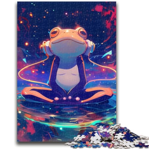 Puzzle für Teenager, 1000 Teile, Frosch hört Musik, Quizspiel, Wanddekoration, einzigartige Geburtstags, 26x38cm Puzzle für Teenager, 1000 Teile, Frosch hört Musik, Quizspiel, Wanddekoration, einzigartige Geburtstags, 26x38cm von ZKYUBEK