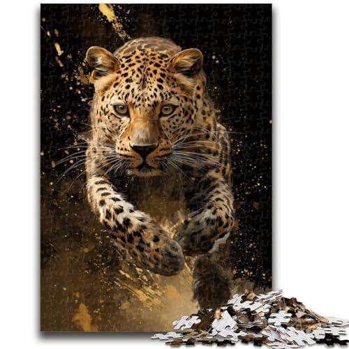 Puzzle für Teenager, 1000 Teile, Goldener Leopard, Spielzeug, Denkspiel, stärkt die Liebe zwischen Paaren, für Kinder ab 14 Jahren, 50x75cm von ZKYUBEK