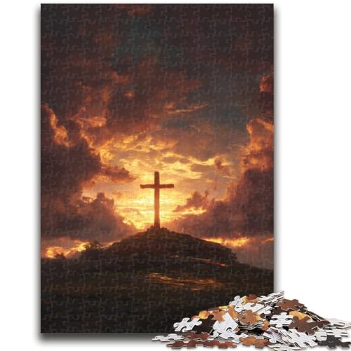 Puzzle für Teenager, 1000 Teile, Kreuz bei Sonnenuntergang, Quizspiel, Wanddekoration, einzigartige Geburtstags, 50x75cm Puzzle für Teenager, 1000 Teile, Kreuz bei Sonnenuntergang, Quizspiel, Wanddekoration, einzigartige Geburtstags, 50x75cm von ZKYUBEK