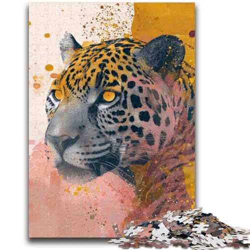 Puzzle für Teenager, 1000 Teile, Leopardenkunst, Lernspielzeug für Kinder, ganze Familie, für Kinder ab 14 Jahren, 50x75cm von ZKYUBEK