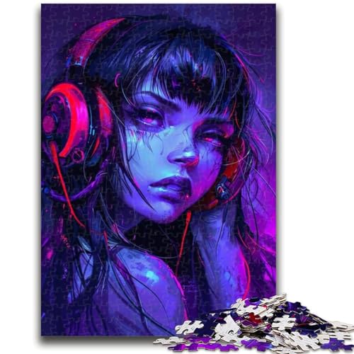 Puzzle für Teenager, 1000 Teile, Mädchen mit Kopfhörern, Spielzeug, Lernspiele, Stressabbau, tolle Geschenke und Spielzeuge, 26x38cm Puzzle für Teenager, 1000 Teile, Mädchen mit Kopfhörern, Spielzeug, Lernspiele, Stressabbau, tolle Geschenke und Spielzeuge, 26x38cm von ZKYUBEK