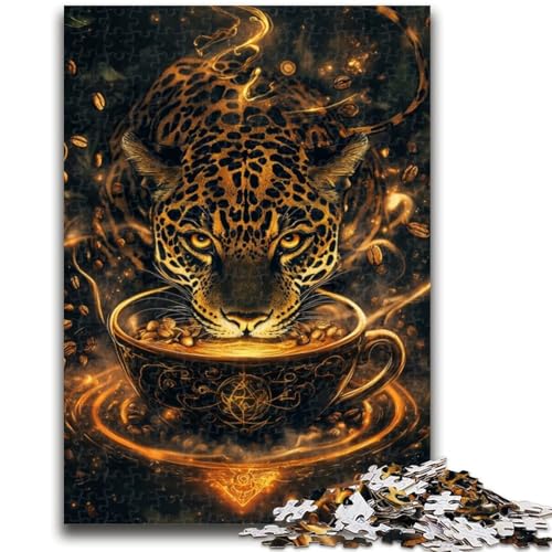 Puzzle für Teenager, 1000 Teile, Mystischer Jaguargeist, Familienunterhaltungsspielzeug mit passendem Poster und Quizblatt, 50x75cm von ZKYUBEK