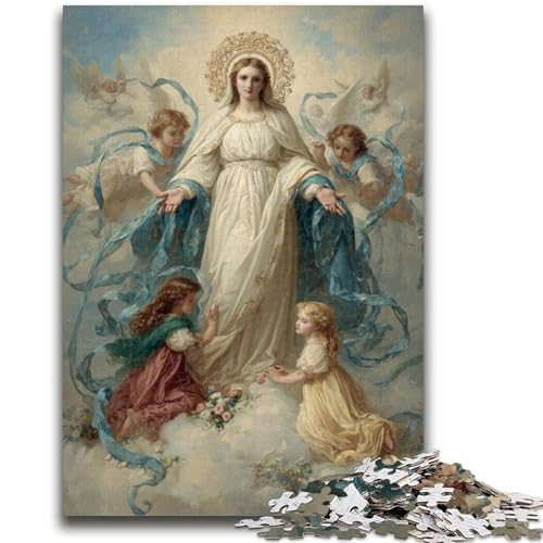 Puzzle für Teenager, 1000 Teile, Porträt von Maria, der Mutter, Spielzeug, Denkspiel, stärkt die Liebe zwischen Paaren, für Kinder ab 14 Jahren, 26x38cm von ZKYUBEK