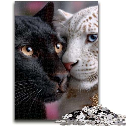 Puzzle für Teenager, 1000 Teile, Schwarz-Weiß-Leopard, Lernspielzeug für Kinder und Jugendliche, ganze Familie, ab 14 Jahren, 50x75cm Puzzle für Teenager, 1000 Teile, Schwarz-Weiß-Leopard, Lernspielzeug für Kinder und Jugendliche, ganze Familie, ab 14 Jahren, 50x75cm von ZKYUBEK