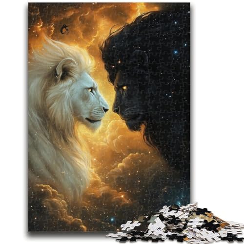 Puzzle für Teenager, 1000 Teile, Schwarz-Weiß-Löwe, Spielzeug, Lernspiele, Stressabbau, tolle Geschenke und Spielzeuge, 26x38cm Puzzle für Teenager, 1000 Teile, Schwarz-Weiß-Löwe, Spielzeug, Lernspiele, Stressabbau, tolle Geschenke und Spielzeuge, 26x38cm von ZKYUBEK