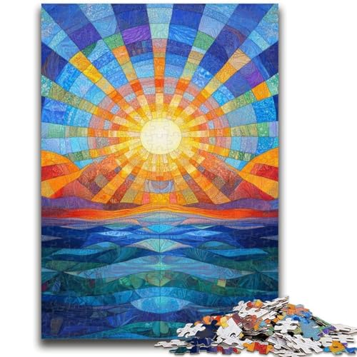 Puzzle für Teenager, 1000 Teile, Sonnenaufgang über dem Ozean, Spielzeug, Denkspiel, stärkt die Liebe zwischen Paaren, für Kinder ab 14 Jahren, 26x38cm von ZKYUBEK