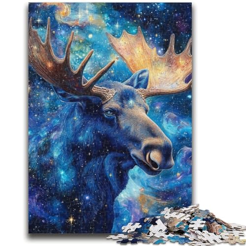 Puzzle für Teenager, 1000 Teile, Sternenhimmel-Elch, Spielzeug, Lernspiele, Stressabbau, tolle Geschenke und Spielzeuge, 50x75cm Puzzle für Teenager, 1000 Teile, Sternenhimmel-Elch, Spielzeug, Lernspiele, Stressabbau, tolle Geschenke und Spielzeuge, 50x75cm von ZKYUBEK