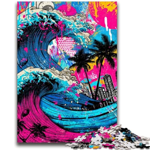 Puzzle für Teenager, 1000 Teile, Surf-Graffiti, Spielzeug, Lernspiele, Stressabbau, tolle Geschenke und Spielzeuge, 50x75cm Puzzle für Teenager, 1000 Teile, Surf-Graffiti, Spielzeug, Lernspiele, Stressabbau, tolle Geschenke und Spielzeuge, 50x75cm von ZKYUBEK