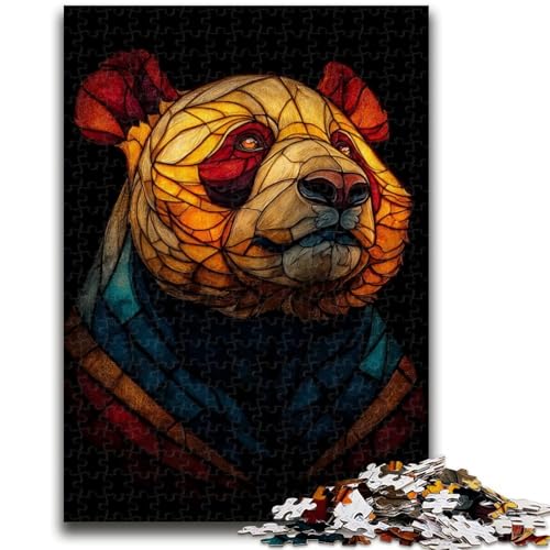 Puzzle für Teenager, 1000 Teile, Tier-Panda-Kunst, Spielzeug, intellektuelles Spiel, stärkt die Liebe zwischen Paaren, für Kinder ab 14 Jahren, 50x75cm von ZKYUBEK