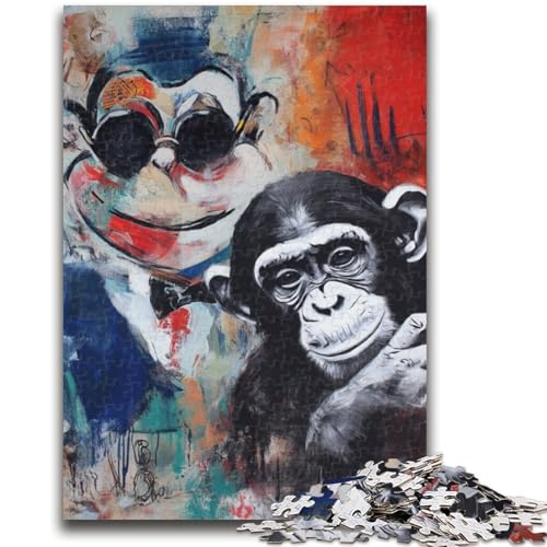 Puzzle für Teenager, 1000 Teile, Tieraffe, Spielzeug, Lernspiele, Stressabbau, tolle Geschenke und Spielzeuge, 50x75cm Puzzle für Teenager, 1000 Teile, Tieraffe, Spielzeug, Lernspiele, Stressabbau, tolle Geschenke und Spielzeuge, 50x75cm von ZKYUBEK