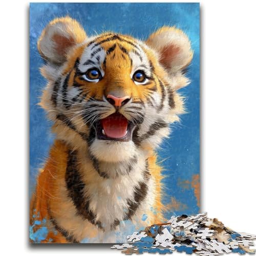 Puzzle für Teenager, 1000 Teile, Tiger-Ölgemälde, Quizspiel, Wanddekoration, einzigartige Geburtstags, 26x38cm Puzzle für Teenager, 1000 Teile, Tiger-Ölgemälde, Quizspiel, Wanddekoration, einzigartige Geburtstags, 26x38cm von ZKYUBEK