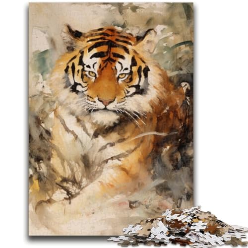 Puzzle für Teenager, 1000 Teile, Tiger im japanischen Stil, Spielzeug, Lernspiele, Stressabbau, tolle Geschenke und Spielzeuge, 26x38cm von ZKYUBEK