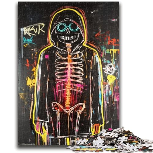 Puzzle für Teenager, 1000 Teile, Totenkopf im Basquiat-Stil, Spielzeug, Lernspiele, Stressabbau, tolle Geschenke und Spielzeuge, 50x75cm Puzzle für Teenager, 1000 Teile, Totenkopf im Basquiat-Stil, Spielzeug, Lernspiele, Stressabbau, tolle Geschenke und Spielzeuge, 50x75cm von ZKYUBEK