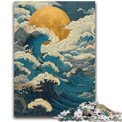 Puzzle für Teenager, 1000 Teile, Wellen im japanischen Stil, Spielzeug, Lernspiele, Stressabbau, tolle Geschenke und Spielzeuge, 26x38cm Puzzle für Teenager, 1000 Teile, Wellen im japanischen Stil, Spielzeug, Lernspiele, Stressabbau, tolle Geschenke und Spielzeuge, 26x38cm von ZKYUBEK
