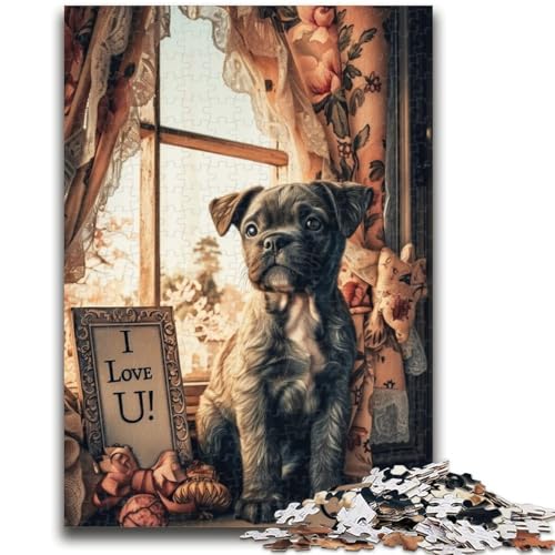Puzzle für Teenager, 1000 Teile, Welpe am Fenster, Spielzeug, Lernspiele, Stressabbau, tolle Geschenke und Spielzeuge, 50x75cm Puzzle für Teenager, 1000 Teile, Welpe am Fenster, Spielzeug, Lernspiele, Stressabbau, tolle Geschenke und Spielzeuge, 50x75cm von ZKYUBEK
