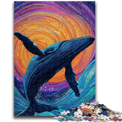 Puzzle für Teenager, 1000 Teile, Weltraumwal, Spielzeug, Denkspiel, stärkt die Liebe zwischen Paaren, für Kinder ab 14 Jahren, 26x38cm von ZKYUBEK