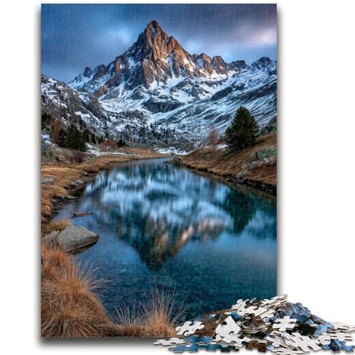 Puzzle für Teenager, 1000 Teile, Wunderschöne Berge und Seen, Hilft Dem Gehirn, Süchtig Machendes Spielzeug Zu Trainieren, Um Geduld Zu Fördern Und Das Gedächtnis Zu Verbessern, 26X38CM von ZKYUBEK
