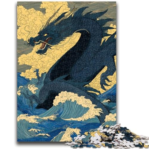 Puzzle für Teenager, 1000 Teile, japanischer Wellendrache, Spielzeug, Lernspiele, Stressabbau, tolle Geschenke und Spielzeuge, 26x38cm Puzzle für Teenager, 1000 Teile, japanischer Wellendrache, Spielzeug, Lernspiele, Stressabbau, tolle Geschenke und Spielzeuge, 26x38cm von ZKYUBEK
