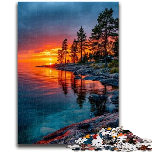 Puzzle für Teenager, 1000 Teile, wunderschöne Berge und Seen, für Alter 14+, Denksportspiel, Erwachsene und Teenager, 50x75cm von ZKYUBEK