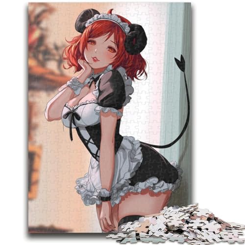 Puzzle für Teenager, Anime-Katzenmädchen, Familienunterhaltungsspielzeug, Lernspiel für Geburtstag, Weihnachten, für Kinder ab 14 Jahren, 50x75cm von ZKYUBEK