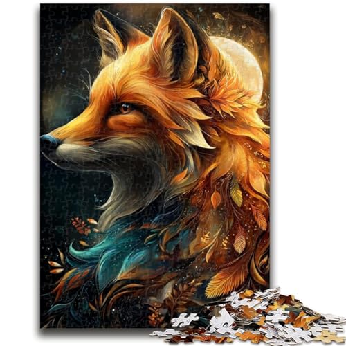 Puzzle für Teenager, Blumenfuchs, Familienunterhaltungsspielzeug, Lernspiel für Geburtstag, Weihnachten, für Kinder ab 14 Jahren, 26x38cm von ZKYUBEK