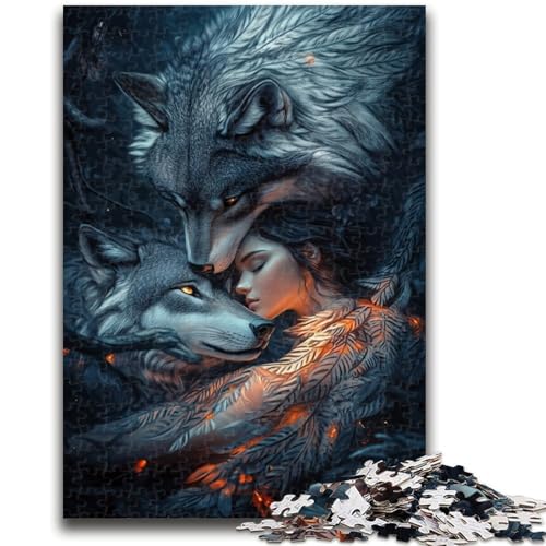 Puzzle für Teenager, Der Wolf und das Mädchen, Familienunterhaltungsspielzeug, Lernspiel für Geburtstag, Weihnachten, für Kinder ab 14 Jahren, 50x75cm von ZKYUBEK