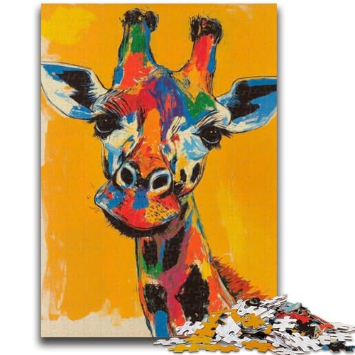 Puzzle für Teenager, Giraffenkunst, Familienunterhaltungsspielzeug, Lernspiel für Geburtstag, Weihnachten, für Kinder ab 14 Jahren, 50x75cm Puzzle für Teenager, Giraffenkunst, Familienunterhaltungsspielzeug, Lernspiel für Geburtstag, Weihnachten, für Kinder ab 14 Jahren, 50x75cm von ZKYUBEK