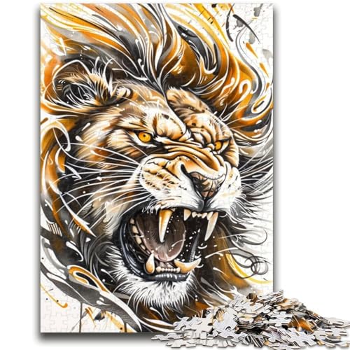 Puzzle für Teenager, Löwe, für Kinder ab 14 Jahren, Heimdekoration, als Geschenk für die ganze Familie und Freunde, 26x38cm Puzzle für Teenager, Löwe, für Kinder ab 14 Jahren, Heimdekoration, als Geschenk für die ganze Familie und Freunde, 26x38cm von ZKYUBEK