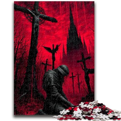 Puzzle für Teenager, Mysteriöser Krieger, Familienunterhaltungsspielzeug, Lernspiel für Geburtstag, Weihnachten, für Kinder ab 14 Jahren, 50x75cm von ZKYUBEK