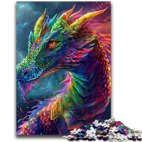 Puzzle für Teenager, Regenbogendrache, Familienunterhaltungsspielzeug, Lernspiel für Geburtstag, Weihnachten, für Kinder ab 14 Jahren, 50x75cm Puzzle für Teenager, Regenbogendrache, Familienunterhaltungsspielzeug, Lernspiel für Geburtstag, Weihnachten, für Kinder ab 14 Jahren, 50x75cm von ZKYUBEK