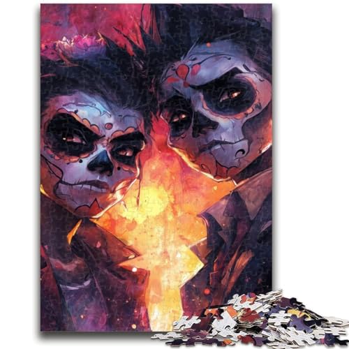 Puzzle für Teenager, mexikanischer Skelettjunge, Familienunterhaltungsspielzeug, Lernspiel für Geburtstag, Weihnachten, für Kinder ab 14 Jahren, 50x75cm von ZKYUBEK