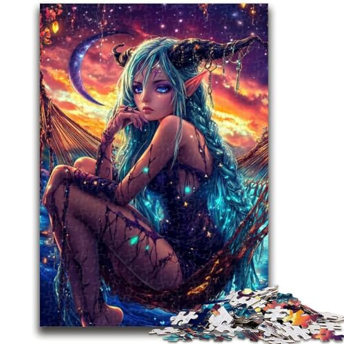 Puzzle für Teenager 1000 Teile Anime-Mädchen Lernspiele Lernspiel für Geburtstag, Weihnachten für und ab 14 Jahren 26X38CM von ZKYUBEK