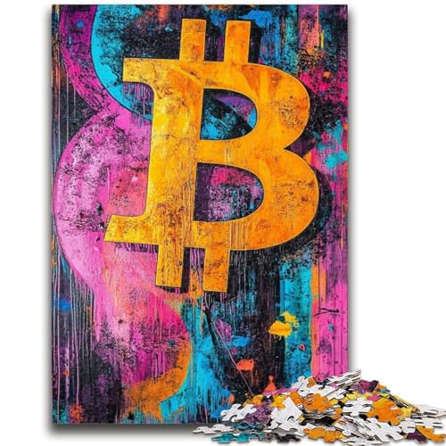 Puzzle für Teenager 1000 Teile Bitcoin Lernspiele Lernspiel für Geburtstag, Weihnachten für und ab 14 Jahren 50X75CM von ZKYUBEK