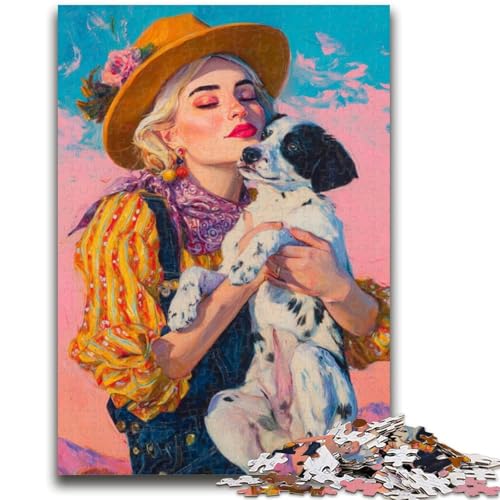 Puzzle für Teenager 1000 Teile Cowgirl-Hund in Wildblumen Lernspiele Lernspiel für Geburtstag, Weihnachten für und ab 14 Jahren 26X38CM Puzzle für Teenager 1000 Teile Cowgirl-Hund in Wildblumen Lernspiele Lernspiel für Geburtstag, Weihnachten für und ab 14 Jahren 26X38CM von ZKYUBEK
