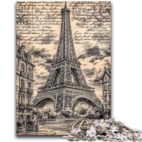 Puzzle für Teenager 1000 Teile Vintage Eiffelturm Lernspiele Lernspiel für Geburtstag, Weihnachten für und ab 14 Jahren 26X38CM Puzzle für Teenager 1000 Teile Vintage Eiffelturm Lernspiele Lernspiel für Geburtstag, Weihnachten für und ab 14 Jahren 26X38CM von ZKYUBEK
