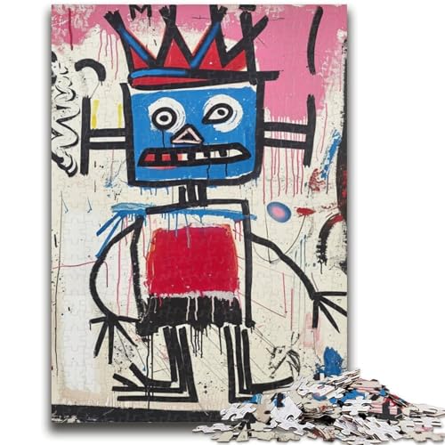 Puzzle im Basquiat-Stil für Erwachsene, 1000 Teile, geeignet für Kinder ab 14 Jahren, verbessert das Gedächtnis, Geschenkideen, 26x38cm von ZKYUBEK