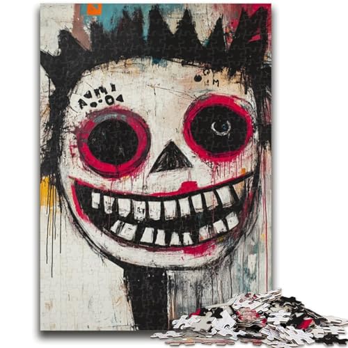 Puzzle im Basquiat-Stil für Teenager, 1000 Teile, anspruchsvolles Spiel und Lernspiel für die ganze Familie zum Geburtstag, Weihnachten, 26x38cm von ZKYUBEK